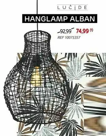 BricoPlanit Hanglamp alban aanbieding