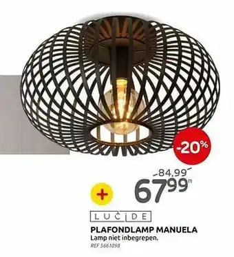 BricoPlanit Plafondlamp manuela aanbieding