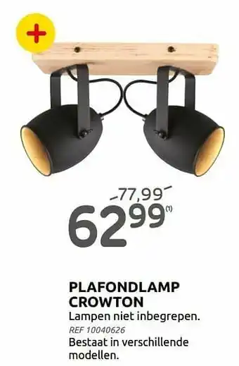 BricoPlanit Plafondlamp crowton aanbieding