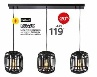 BricoPlanit Hanglamp woodrow aanbieding