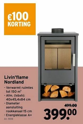 GAMMA Livin’flame nordland aanbieding