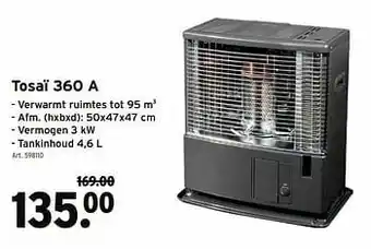 GAMMA Wiek petroleumkachel tosaï 360 aanbieding