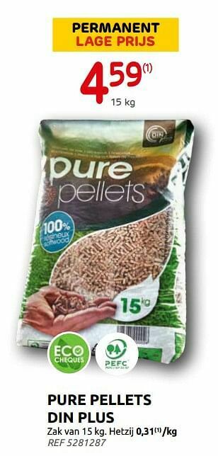 Brico Pure pellets din plus aanbieding
