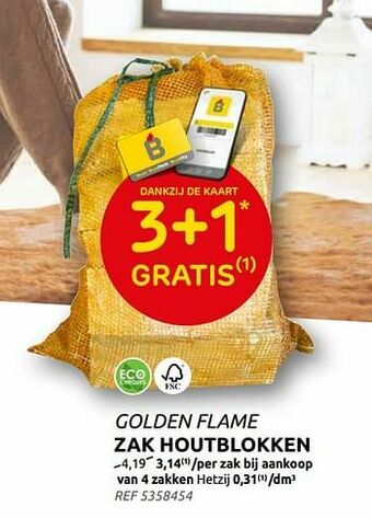 Brico Zak houtblokken aanbieding