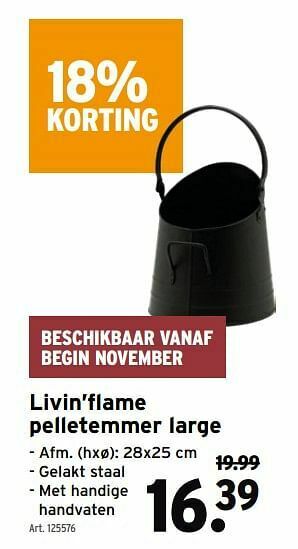 GAMMA Livin’flame pelletemmer large aanbieding