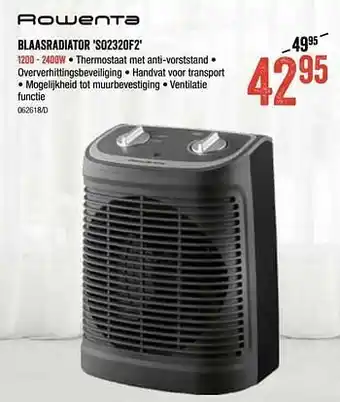 HandyHome Rowenta blaasradiator so2320f2 aanbieding
