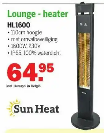 Sun heat lounge - heater hl1600