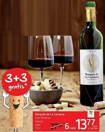 Spar Colruyt Marquès de la carrasca gran reserva spanje rood aanbieding