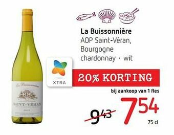 Spar Colruyt La buissonnière aop saint-véran bourgogne chardonnay wit aanbieding