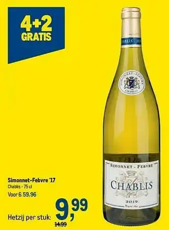 Makro Simonnet-febvre `17 chablis aanbieding
