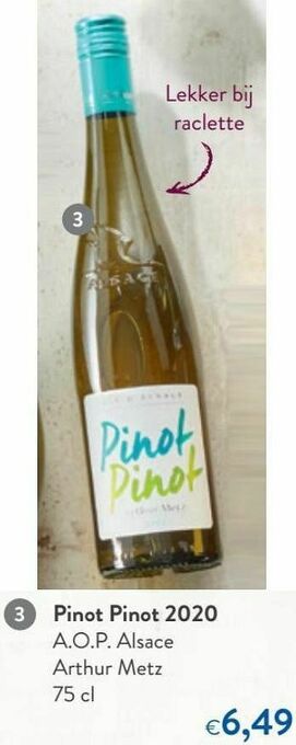 OKay Pinot pinot 2020 a.o.p. alsace arthur metz aanbieding