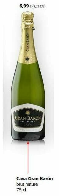 Colruyt Cava gran barón brut nature aanbieding
