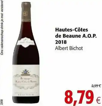 Colruyt Hautes-côtes de beaune a.o.p. 2018 albert bichot aanbieding