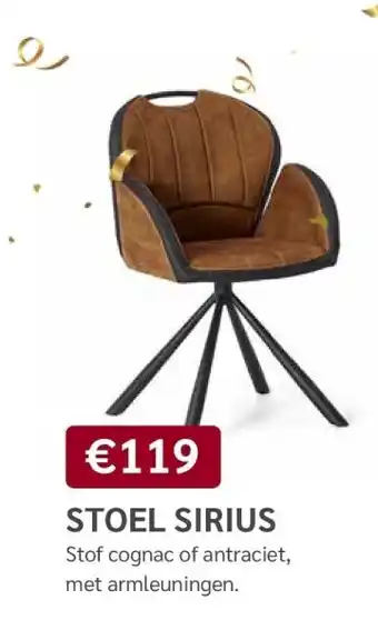 Crack STOEL SIRIUS aanbieding
