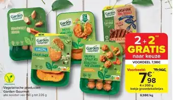 Carrefour Vegetarische producten Garden Gourmet aanbieding