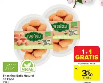 Carrefour Snacking Balls Natural Fit Food aanbieding