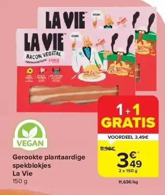 Gerookte plantaardige spekblokjes La Vie