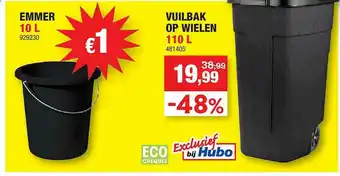 Hubo Emmer, Vuilbak Op Wielen aanbieding