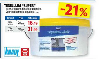 Hubo Tegellijm aanbieding