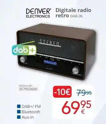 Eldi Digitale radio retro aanbieding