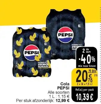 Cora Cola PEPSI aanbieding
