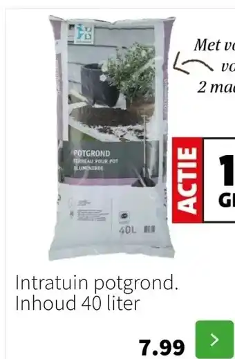 Intratuin Intratuin potgrond. Inhoud 40 liter aanbieding