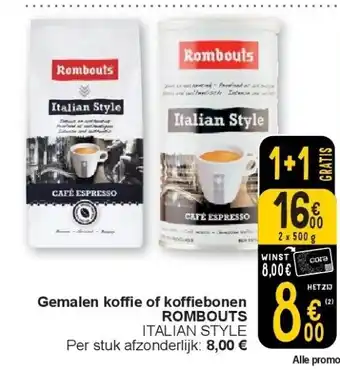 Cora Gemalen koffi e of koffi ebonen ROMBOUTS aanbieding
