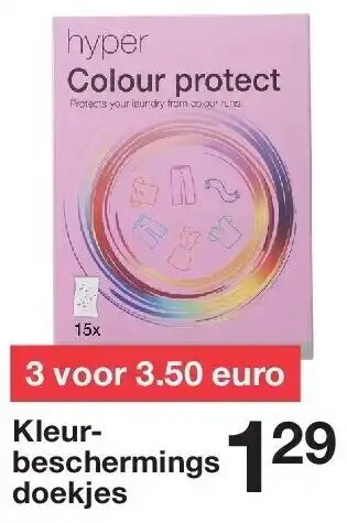 Zeeman Kleurbeschermings doekjes aanbieding
