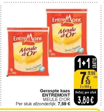 Cora Geraspte kaas ENTREMONT aanbieding