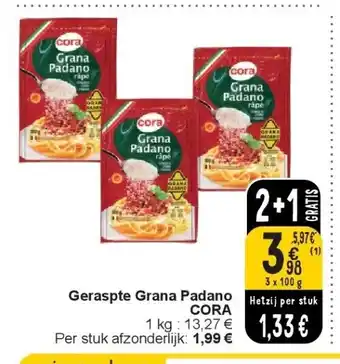 Cora G eraspte Grana Padano CORA aanbieding