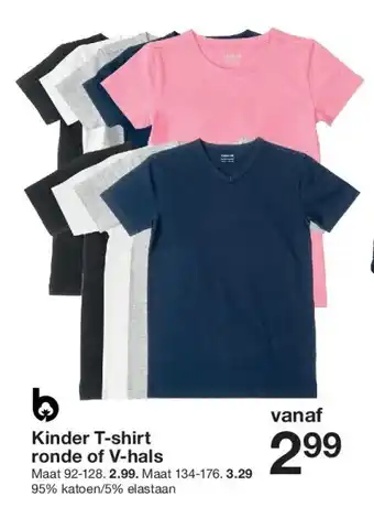 Zeeman Kinder T-shirt ronde of V-hals aanbieding