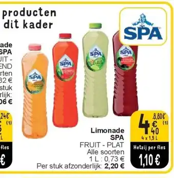 Cora Limonade SPA aanbieding