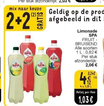 Cora Limonade SPA aanbieding