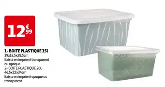 Auchan BOITE PLASTIQUE 15L aanbieding