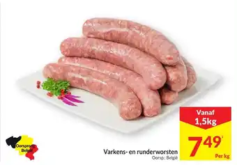 Intermarché Varkens en runderworsten aanbieding