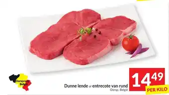 Intermarché Dunne lende of entrecote van rund aanbieding