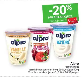 Intermarché Alpro Yoghurt in pot aanbieding