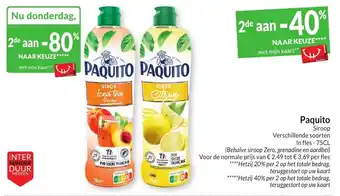 Intermarché Paquito Siroop aanbieding