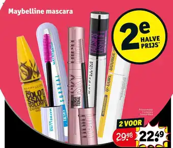 Kruidvat Maybelline mascara aanbieding