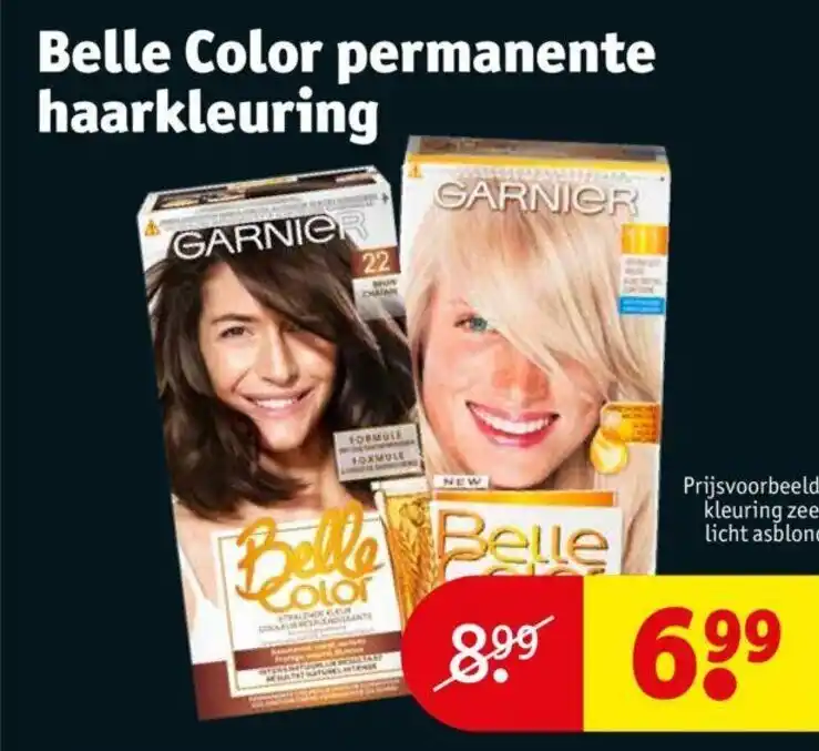 Belle Color permanente haarkleuring promotie bij Kruidvat