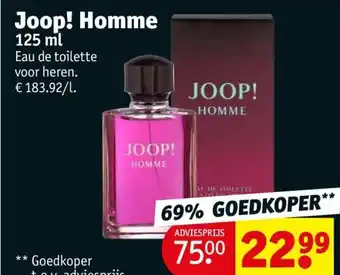 Kruidvat Joop! Homme 125 ml aanbieding