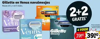 Kruidvat Gillette en Venus navulmesjes aanbieding