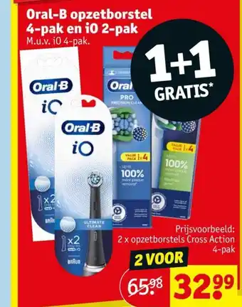 Kruidvat Oral-B opzetborstel 4-pak en i0 2-pak aanbieding