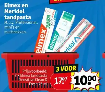Kruidvat Elmex en Meridol tandpasta aanbieding
