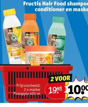 Kruidvat Fructis Hair Food shampoo, conditioner en masker aanbieding