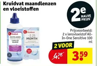 Kruidvat Maandlenzen en vloeistoffen aanbieding