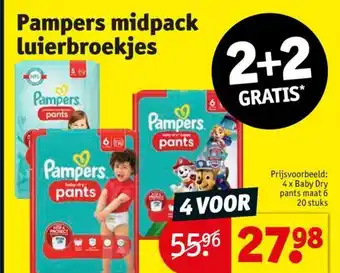 Kruidvat Pampers midpack luierbroekjes aanbieding