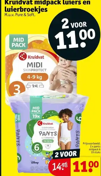 Kruidvat Midpack luiers en luierbroekjes aanbieding