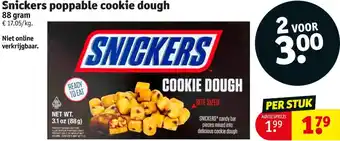 Kruidvat Snickers poppable cookie dough 88 gram aanbieding