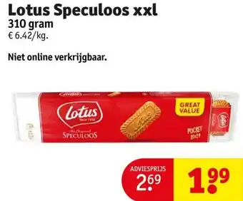 Kruidvat Lotus Speculoos xxl 310 gram aanbieding